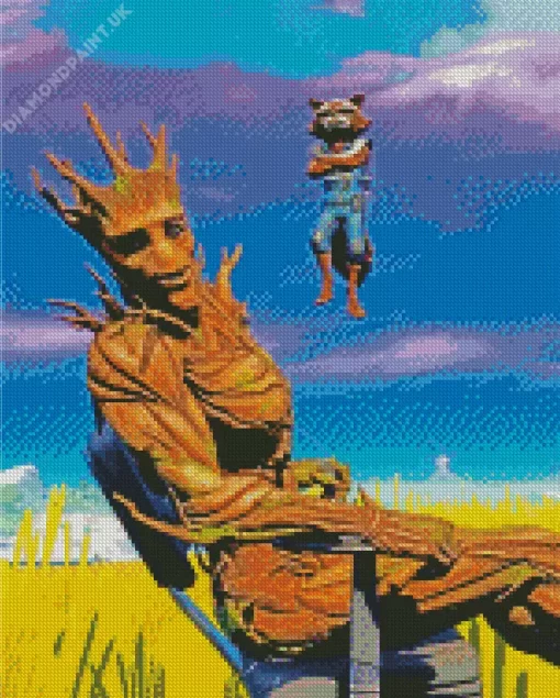 Aesthetic Groot In Fortnite Diamond Painting