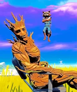 Aesthetic Groot In Fortnite Diamond Painting