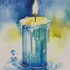 Aesthetic White Candle Diamond Painting