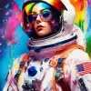 Astronaut Girl Diamond Painting