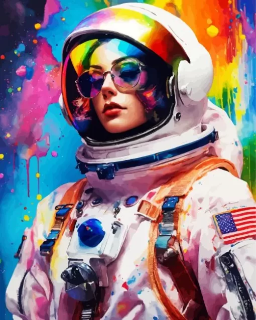 Astronaut Girl Diamond Painting