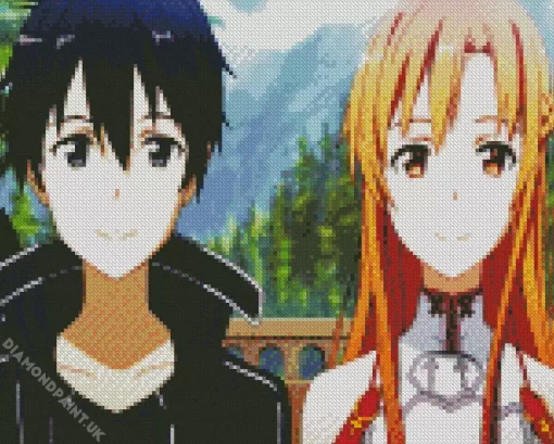 Asuna And Kirigaya Diamond Painting