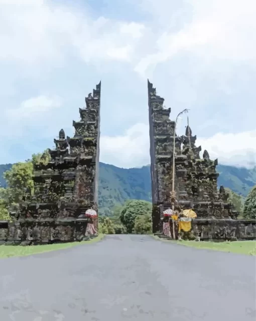 Bali Handara Gate Diamond Painting