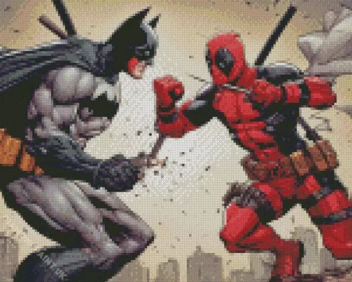 Batman And Deadpool Diamond Painting