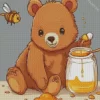 Bear Eating Honey Diamond Painting