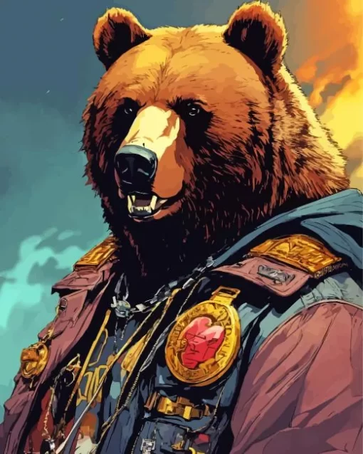 Bear Gangster Diamond Painting