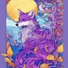 Beautiful Purple Wolf Diamond Painting