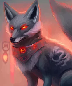 Black Fox Diamond Painting