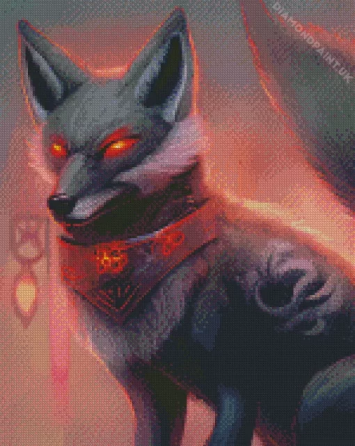 Black Fox Diamond Painting