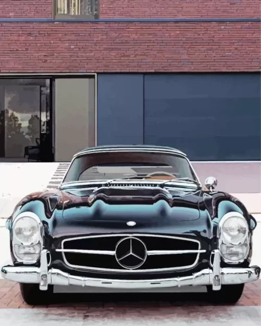 Black Vintage Mercedes Diamond Painting