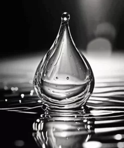 Black Water Drop Reflection Diamond Painting