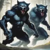 Black Werewolves Twins Diamond Painting