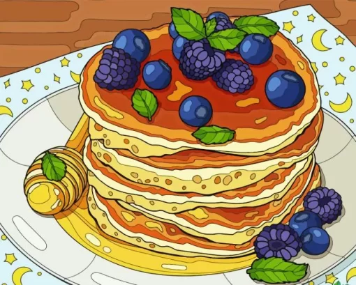 Blackberries Pancake Diamond Painting