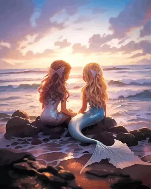 Blond Mermaids Diamond Painting