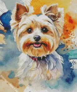 Blond Morkie Art Diamond Painting