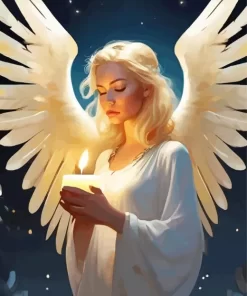 Blonde Angel Diamond Painting