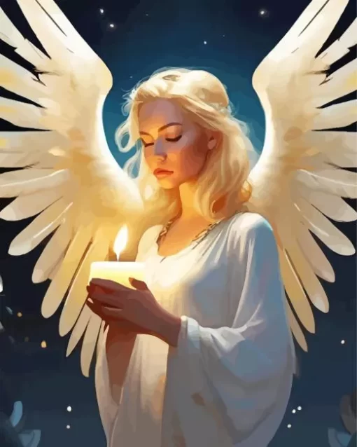 Blonde Angel Diamond Painting