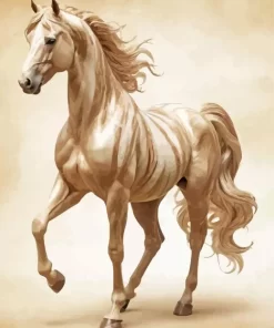 Blonde Arabian Horse Diamond Painting