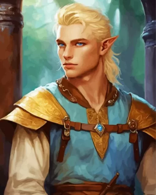 Blonde Male Elf Diamond Painting