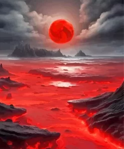 Blood Moon Art Diamond Painting