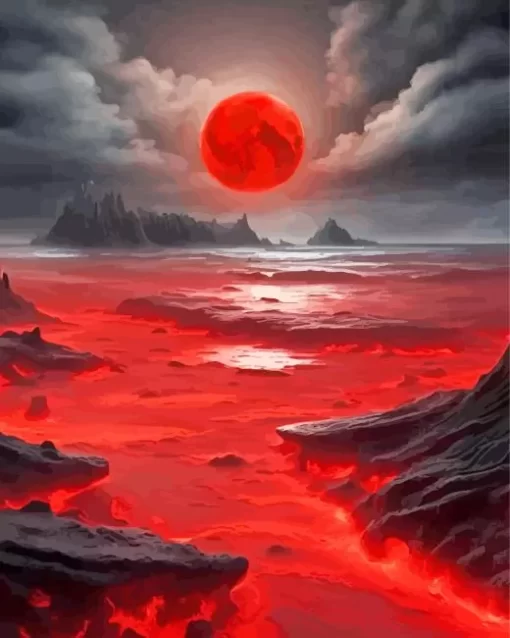 Blood Moon Art Diamond Painting