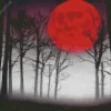 Blood Moon Forest Diamond Painting