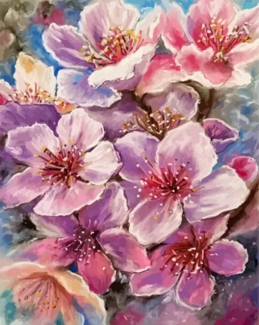 Blossom Flowers Art Diamond Painting