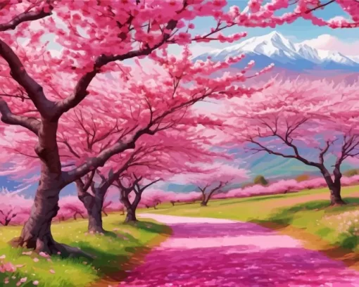 Blossom Landscape Diamond Painting