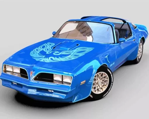 Blue 1977 Pontiac Trans Am Diamond Painting