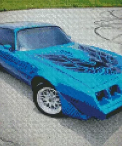 Blue 1979 Firebird Diamond Painting