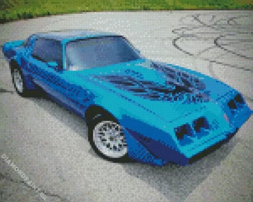 Blue 1979 Firebird Diamond Painting