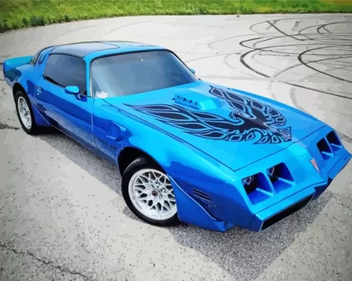 Blue 1979 Firebird Diamond Painting