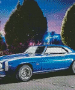 Blue 69 Camaro Ss Diamond Painting