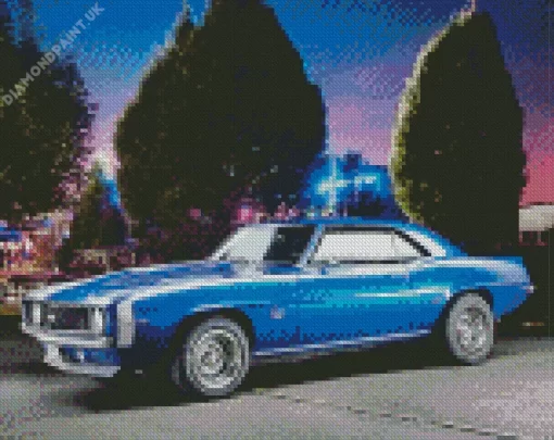 Blue 69 Camaro Ss Diamond Painting