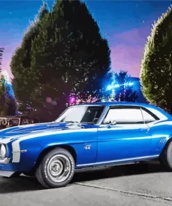 Blue 69 Camaro Ss Diamond Painting