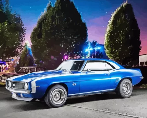 Blue 69 Camaro Ss Diamond Painting