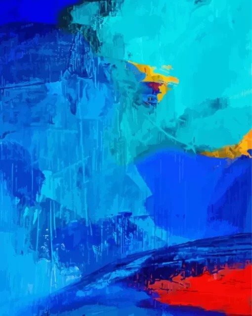 Blue Abstract Diamond Painting