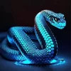 Blue And Black Snake Diamond Painting