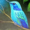 Blue And Green Hummingbird Art Diamond Painting