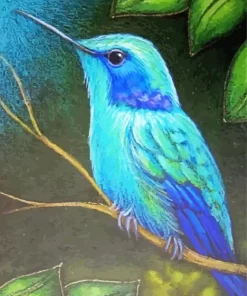 Blue And Green Hummingbird Art Diamond Painting