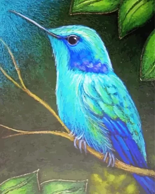 Blue And Green Hummingbird Art Diamond Painting