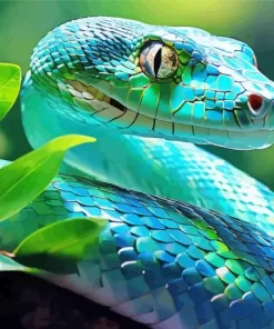 Blue And Green Pit Vipers Diamond Painting