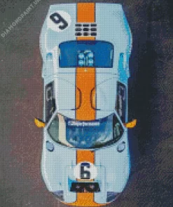 Blue And Orange Gt40 Diamond Painting