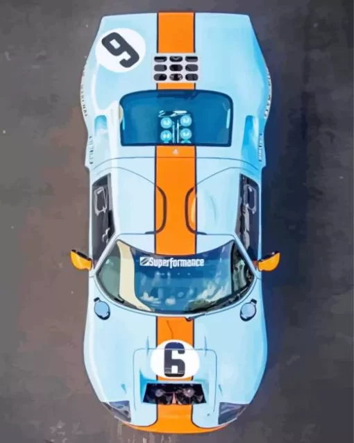 Blue And Orange Gt40 Diamond Painting