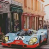 Blue And Orange Gt40 Car Diamond Painting