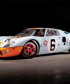 Blue And Orange Gt40 Race Car Diamond Painting