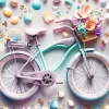 Blue And Pink Bike Diamond Painting