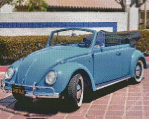 Blue Beetle Convertible Diamond Painting