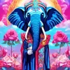 Blue Elephant Diamond Painting