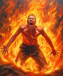 Burning Man Screaming Diamond Painting